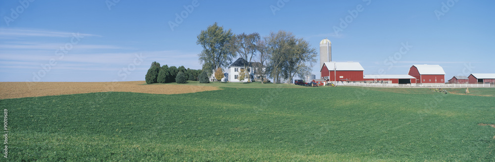 Wall mural rolling farm fields, great river road, balltown, n.e. iowa