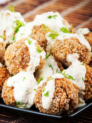 Meatballs with white sauce