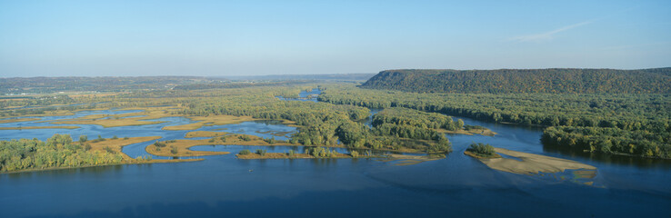 Confluence of Mississippi and Wisconsin Rivers, Pike's Peak State Park, Iowa