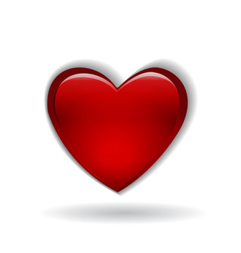 Valentines heart love shiny logo vector