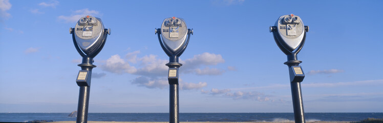 Coin-operated viewing binoculars for tourists, Cape May, New Jersey