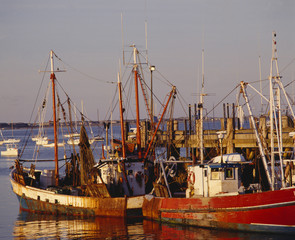 Fishing boats and docks at Provincetown, Cape Cod, Massachusetts