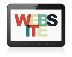 Web development concept: Website on Tablet Computer display