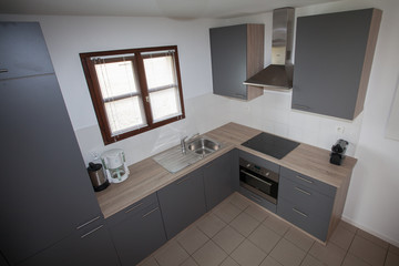 Modern kitchen, in a house