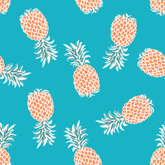Seamless Pineapple Background Pattern
