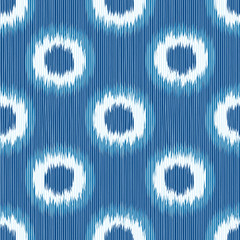 Seamless Faux Shibori Geometric Ikat Background Pattern

