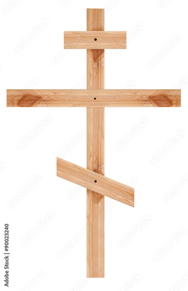 Wall mural Orthodox wooden cross