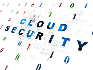Cloud computing concept: Cloud Security on Digital background