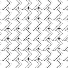 Geometric seamless pattern. Modern stylish texture. Geometric striped black linear stacked rhombus.
