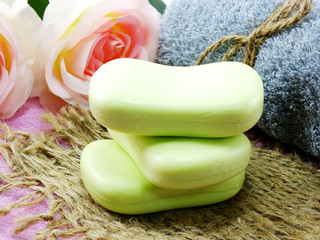 bar of natural soap for cleaning and healthy