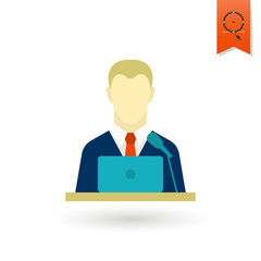 Orator Speaking from Tribune