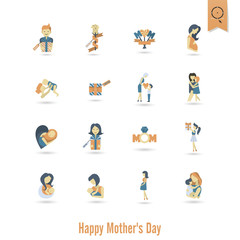 Happy Mothers Day Icons