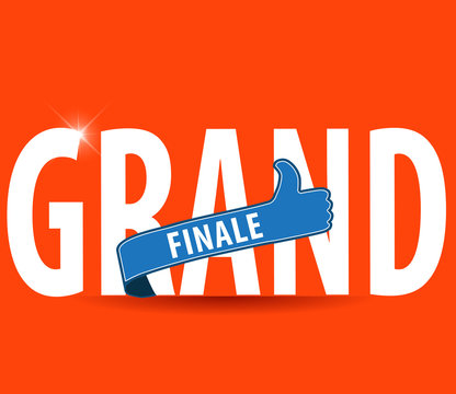 grand finale opening golden typography graphic design - vector eps10