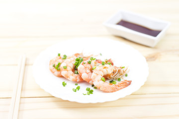Steaming Shrimp