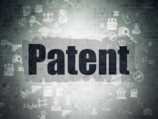 Law concept: Patent on Digital Paper background