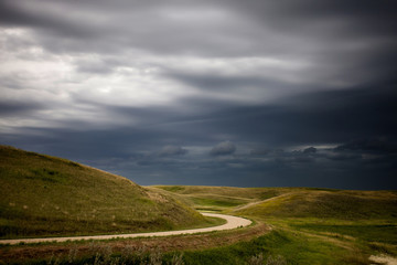 Fototapeta na wymiar Storm Clouds Prairie Sky