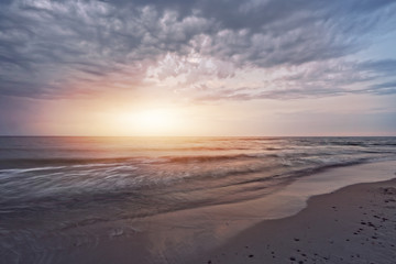 picturesque sunset over the sea