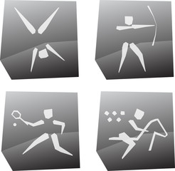 Olympic games icons set, vector