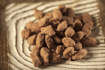 Dark chocolate truffles