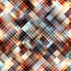 Diagonal abstract brown plaid.
