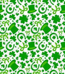 background. St Patrick's day, seamless pattern, vector illustration