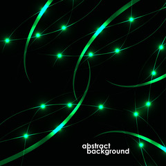 Abstract background in the futuristic design, lines with a glow