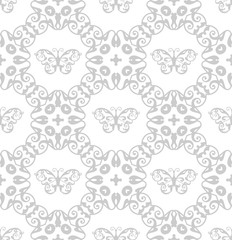  Butterfly. Vector design elements and seamless pattern