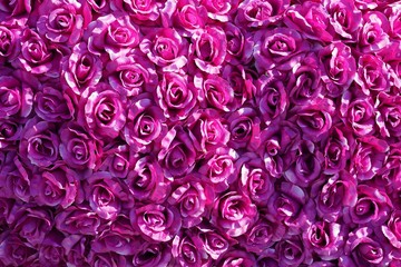 abstract plastic purple rose flowers
