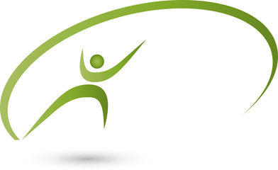 Person in Bewegung, Logo, Mensch, Fitness