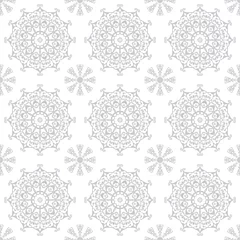 Zelfklevend Fotobehang Snowflakes Christmas pattern, seamless vector background © fufam