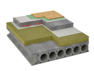 Visualization of concrete floor insulation
