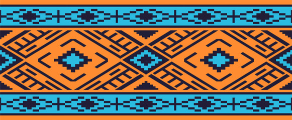 Seamless pattern in native american style, boho ornament
