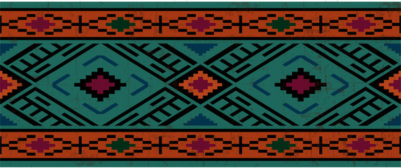 Seamless pattern in native american style, boho ornament