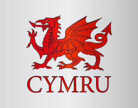 Symbol of Wales / CYMRU - vector illustration