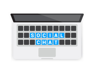 Social Chat Keyboard Laptop