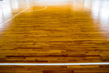 wooden floor basketball court