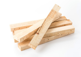 light brown wood on white background