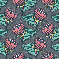 Seamless William Morris Inspired Background Pattern

