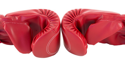 red boxing glove isolated on white background