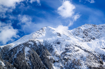 The Mount Blanc in Chamonix, France.