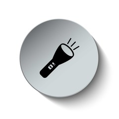 Flash light icon. Light icon.  Button. Vector Illustration