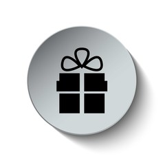 Gift icon. Gift box icon. Celebration and Party icon. Button. EP