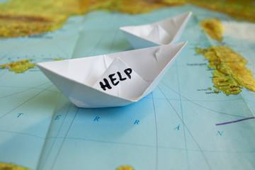 Paper Boat Map Help Refugees