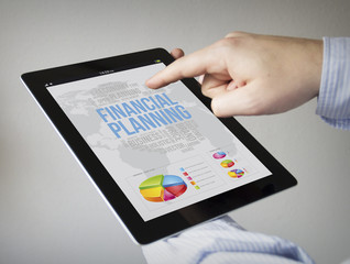financial planning on a tablet