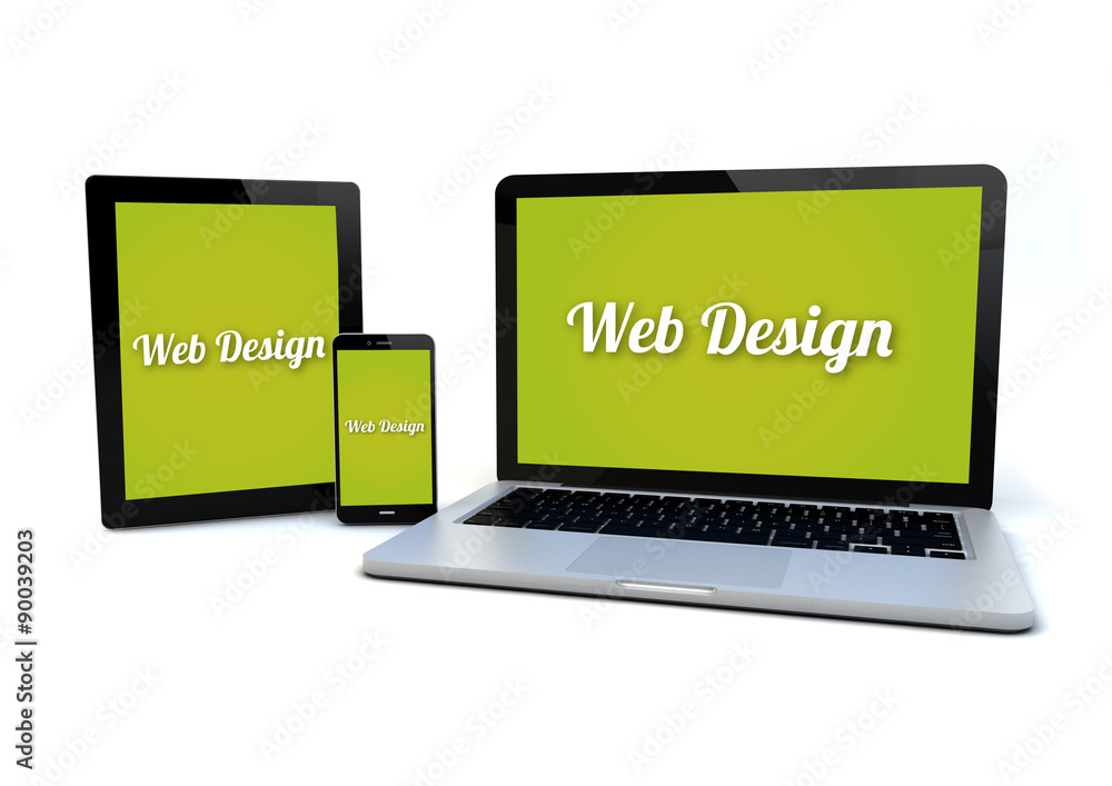 Poster responsive web design concept