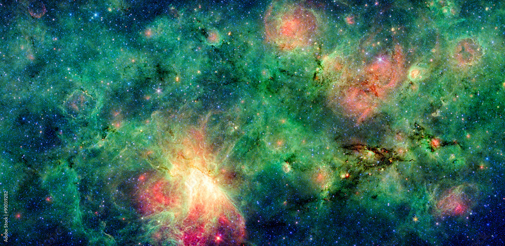 Wall mural dark cloud m17 swex and m17 nebula. retouched and cleaned version of original image from nasa