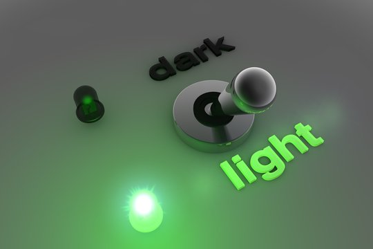 Knop donker naar licht
