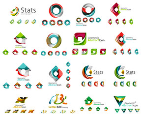 Universal set of abstract logos. Business, app, web design