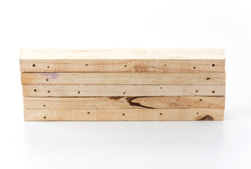 light brown wood on white background