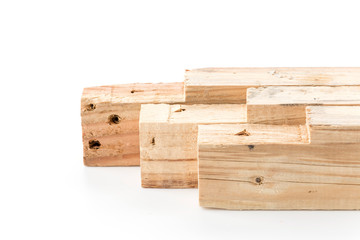 light brown wood on white background